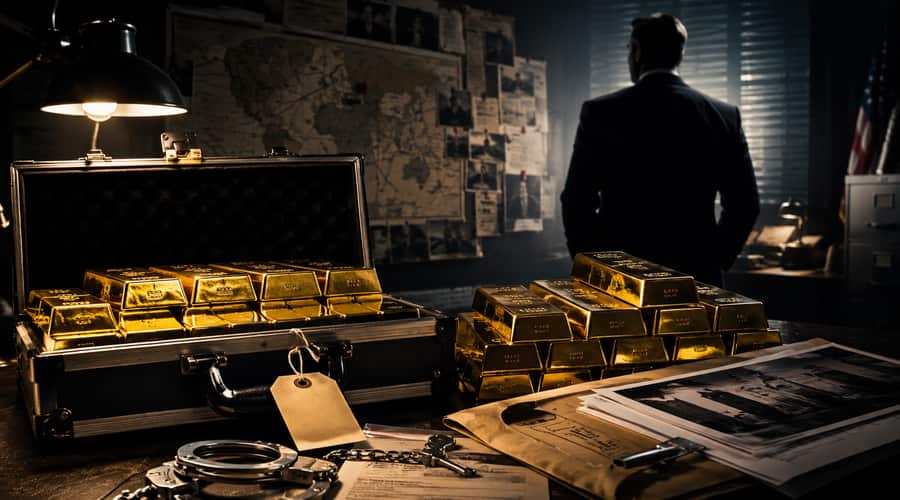 A former CIA official faces a $40 million gold theft case