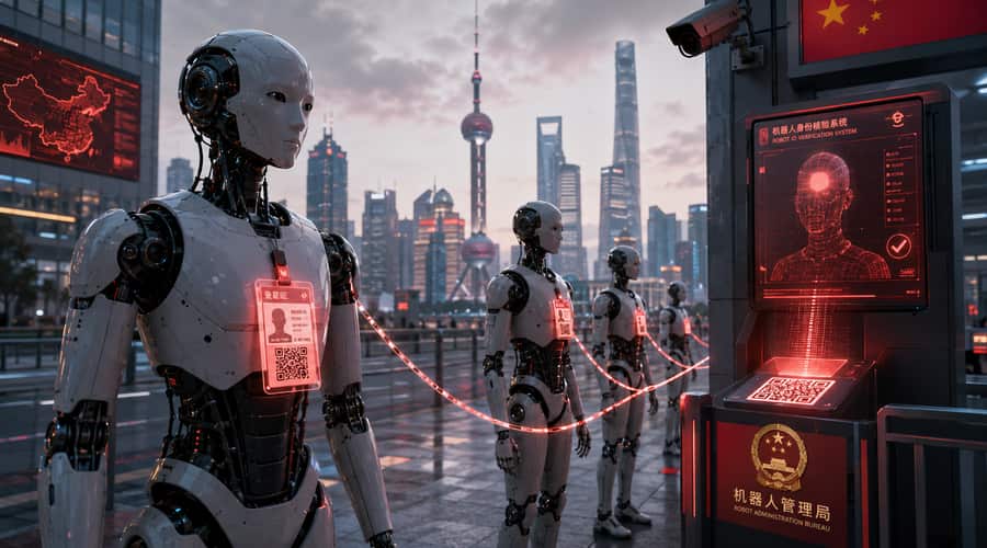 China puts humanoid robots on an ID leash