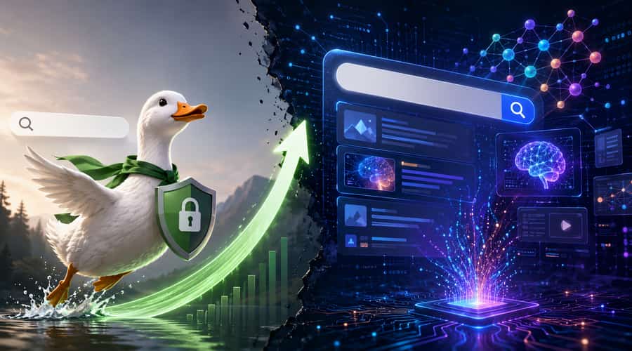 DuckDuckGo is gaining as Google pushes AI deeper into search
