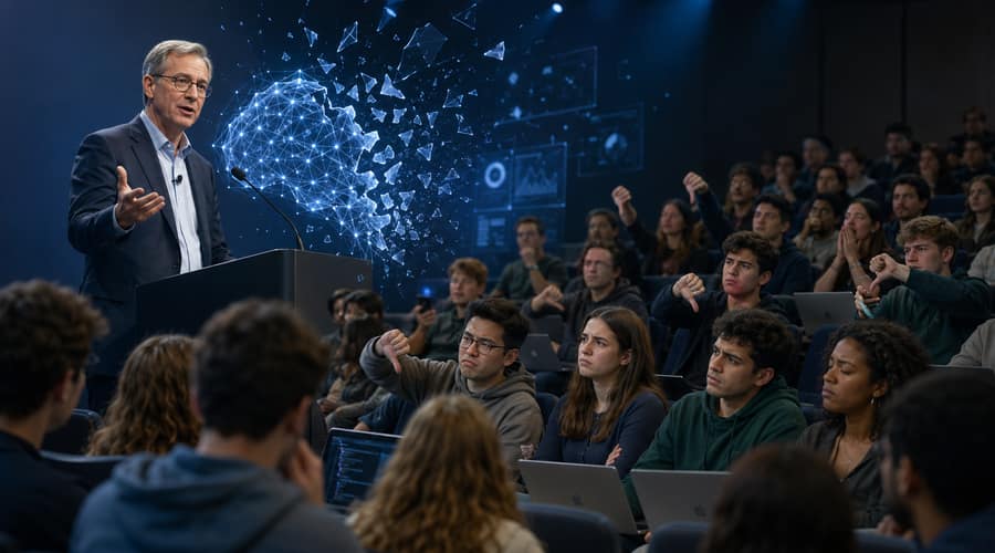 Eric Schmidt's boos expose the AI message students are no longer buying
