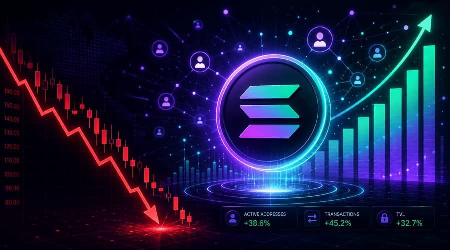 Solana's usage is rising even as its token price slips
