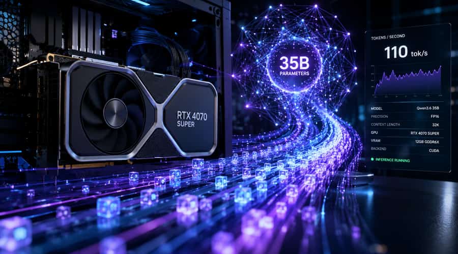 110 tok/s on RTX 4070 Super with Qwen3.6 35B