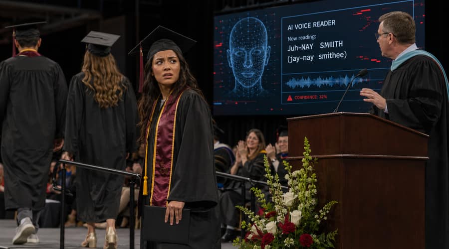 AI name reader botches Glendale Community College graduation