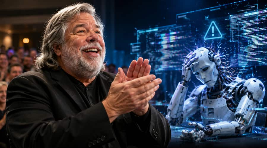 Wozniak cheered for 'actual intelligence' as AI backfires