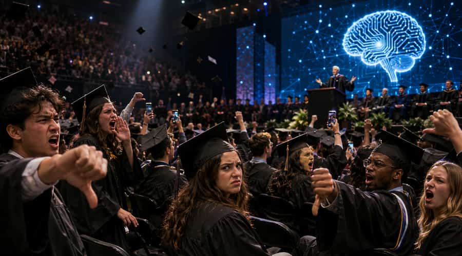 Class of 2026 boos AI optimism at commencement ceremonies