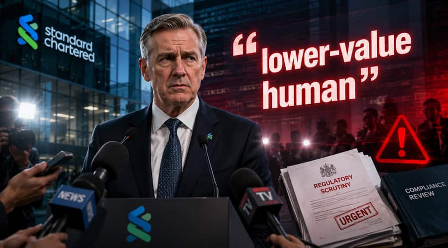 StanChart CEO's 'lower-value human' remark draws regulatory heat