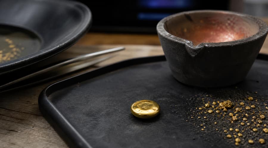 A hobbyist melted years of panning dust into a 22-karat gold button and the internet took notice