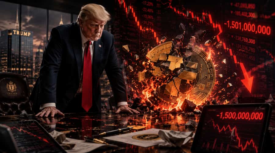 Trump-linked crypto venture faces collapse after token bet burns 1.5B