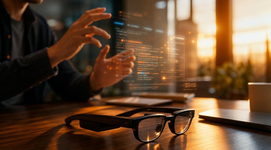 Monako Glass puts AI coding agents on a developer's face