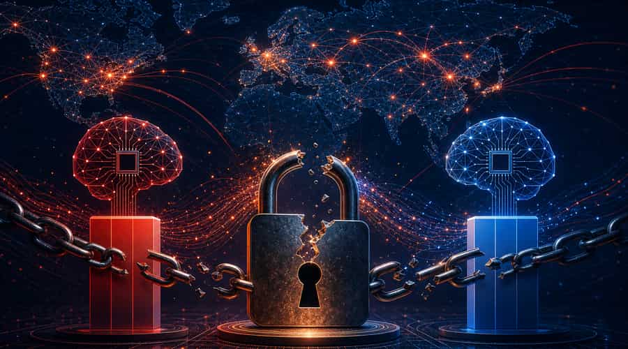 China's GLM-5.2 matches a banned US AI on cybersecurity tasks and there's no export order that can stop it