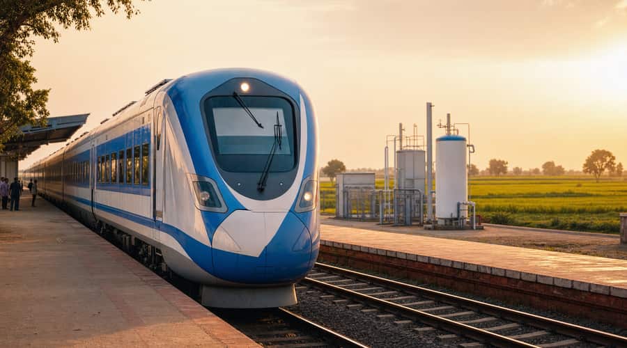 Modi Flags Off India's First Hydrogen Train Between Jind and Sonipat