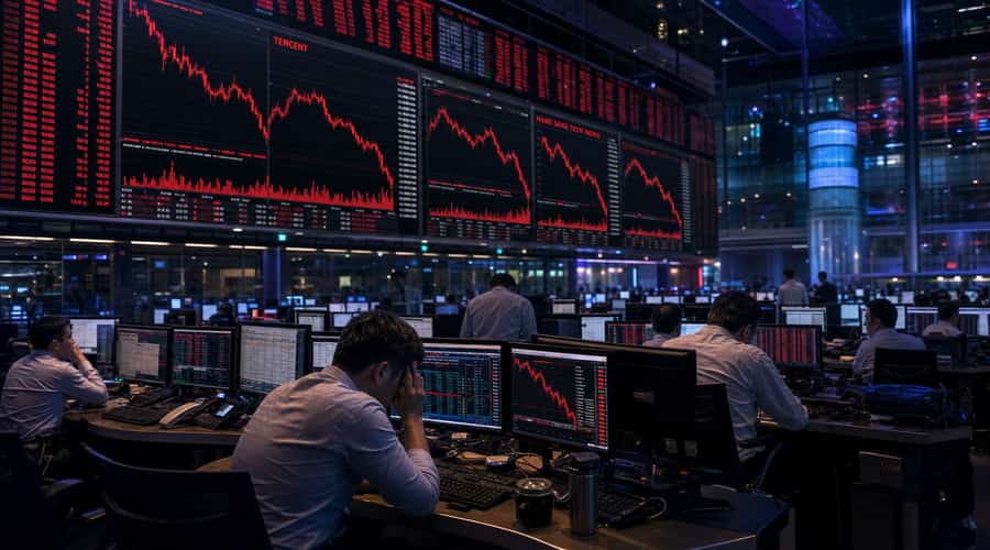 Tencent stock falls 7% as gaming fears and an AI rotation hammer China tech