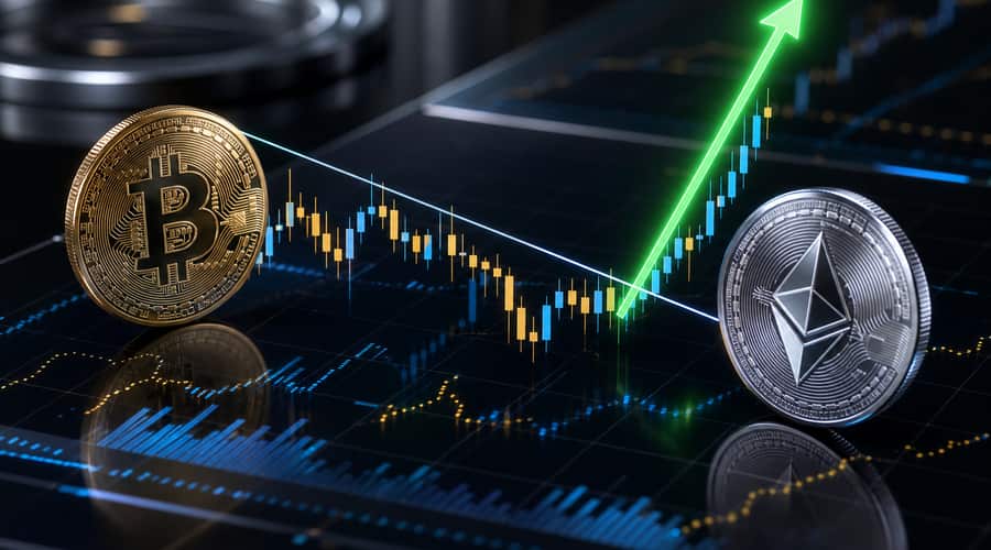 The ETH/BTC ratio just broke a year-long downtrend and Tom Lee says crypto rotation has begun