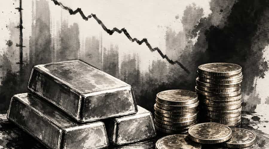 Silver is surging toward $59 as the gold-silver ratio breaks below 70 right before the Fed speaks